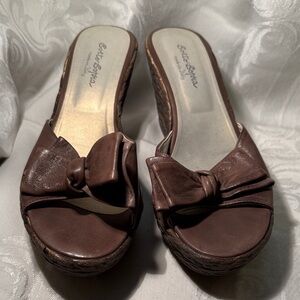 Elegant Brown Wedge Sandals by Betty Boop